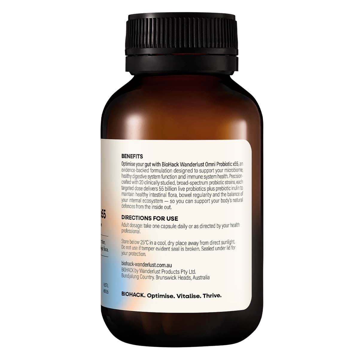 Thumbnail BioHack Wanderlust Omni Probiotic x55 60 Capsules