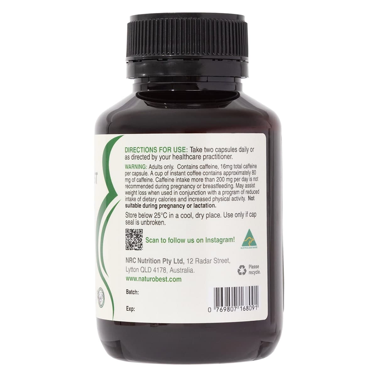 Thumbnail NaturoBest Metabolism & Thermogenic AM Formula 60 Capsules