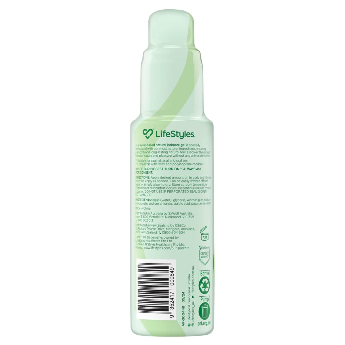 Thumbnail LifeStyles Ultra Natural Water Based Intimate Gel 100ml