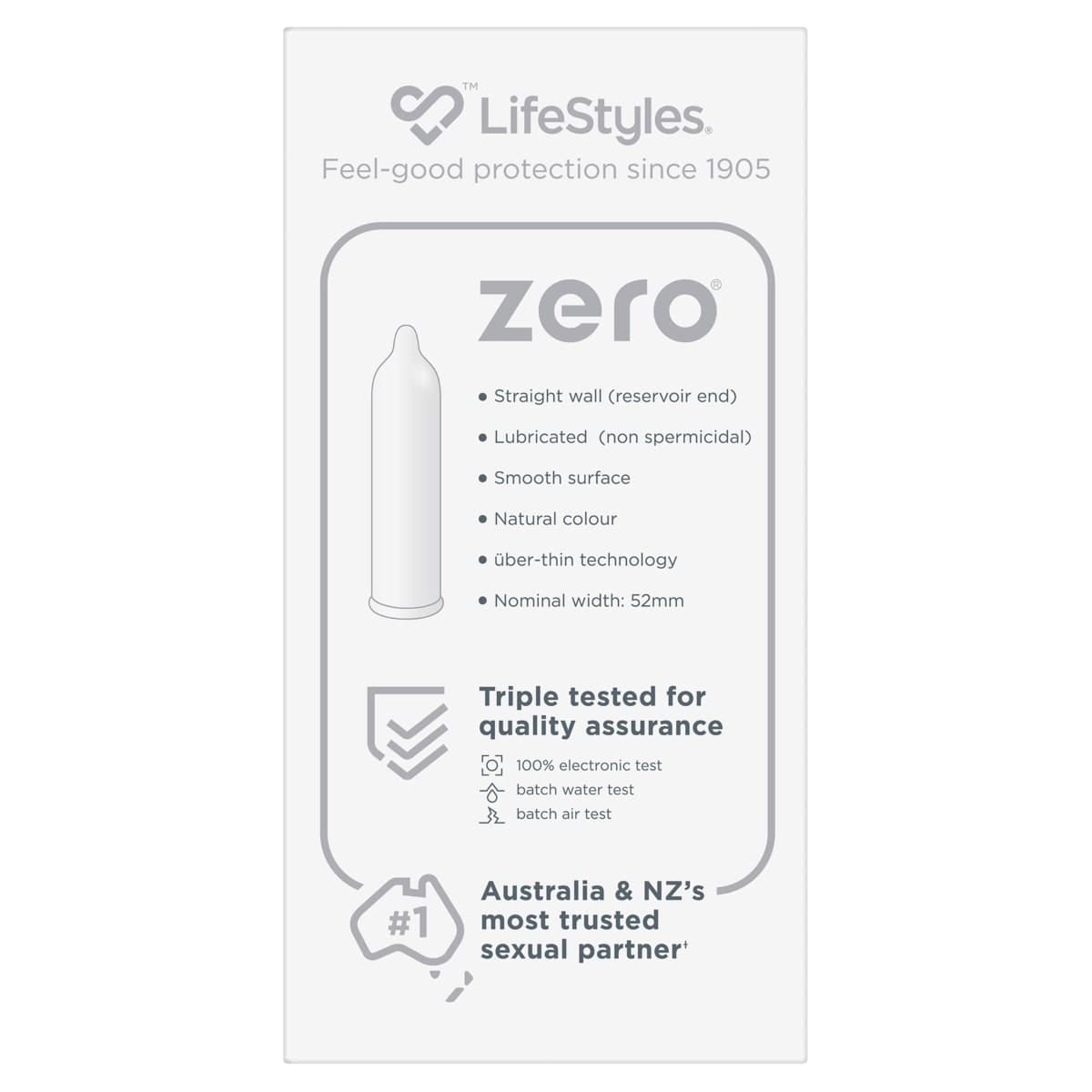 Thumbnail LifeStyles Zero Uber Thin Condoms 40 Pack
