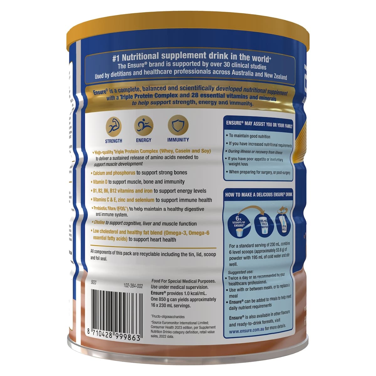 Thumbnail Ensure Powder Chocolate 850g