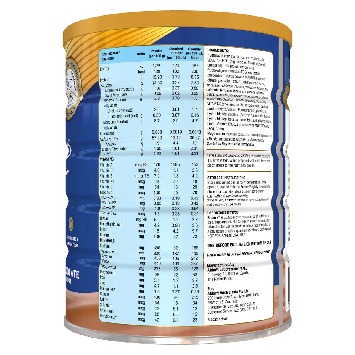 Thumbnail Ensure Powder Chocolate 850g