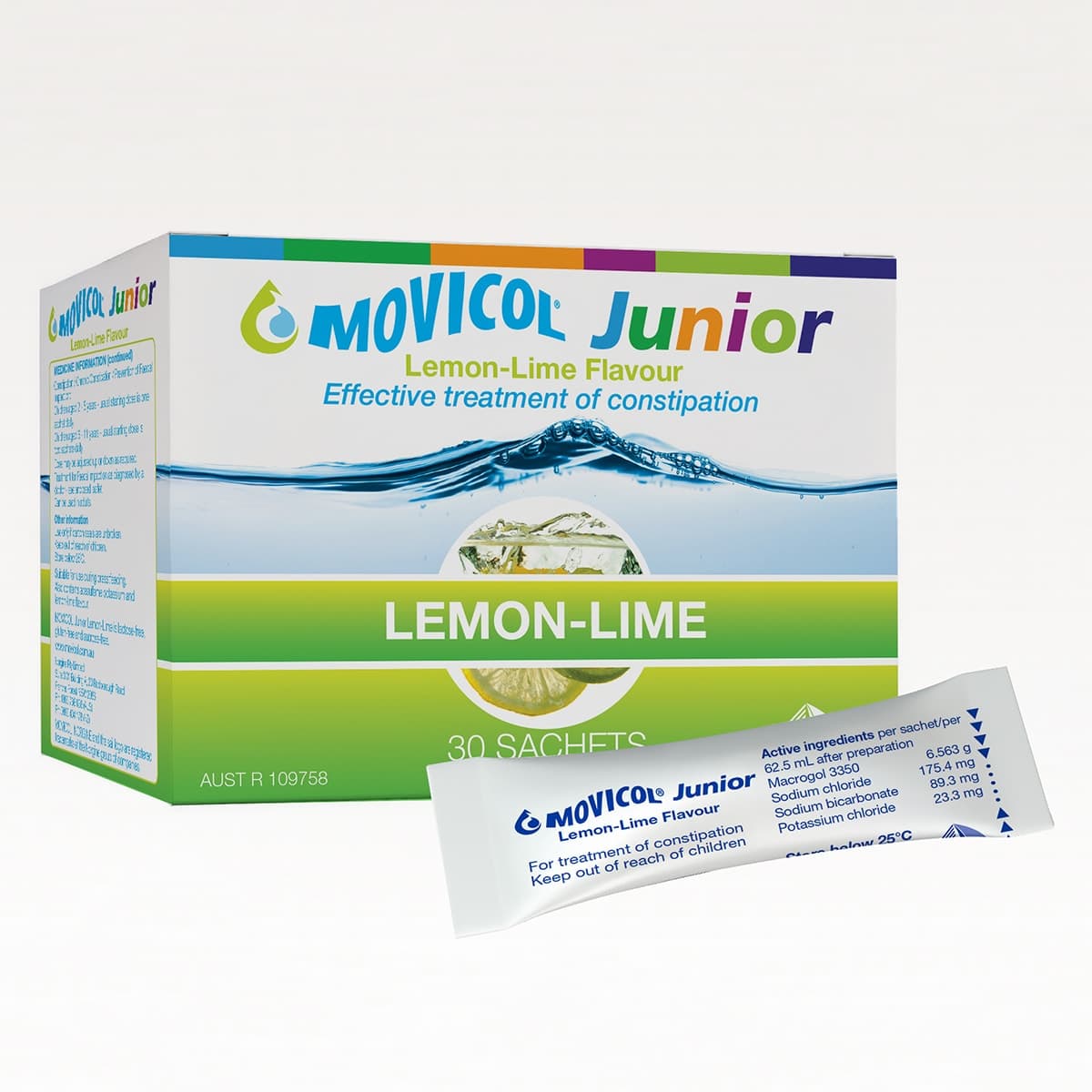 Thumbnail Movicol Junior Lemon Lime 30 Sachets
