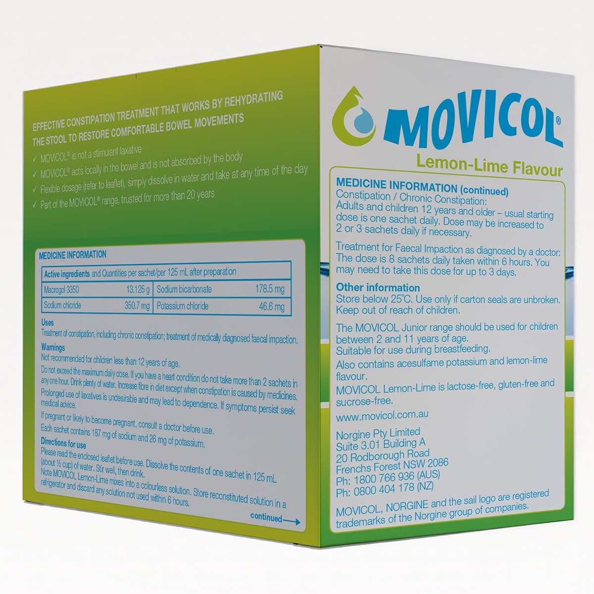 Thumbnail Movicol Adult Lemon-Lime Sachets 30 x 13g