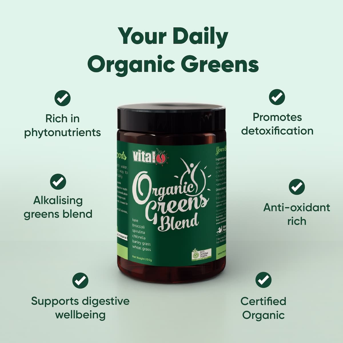 Thumbnail Vital Organic Greens Powder 200g