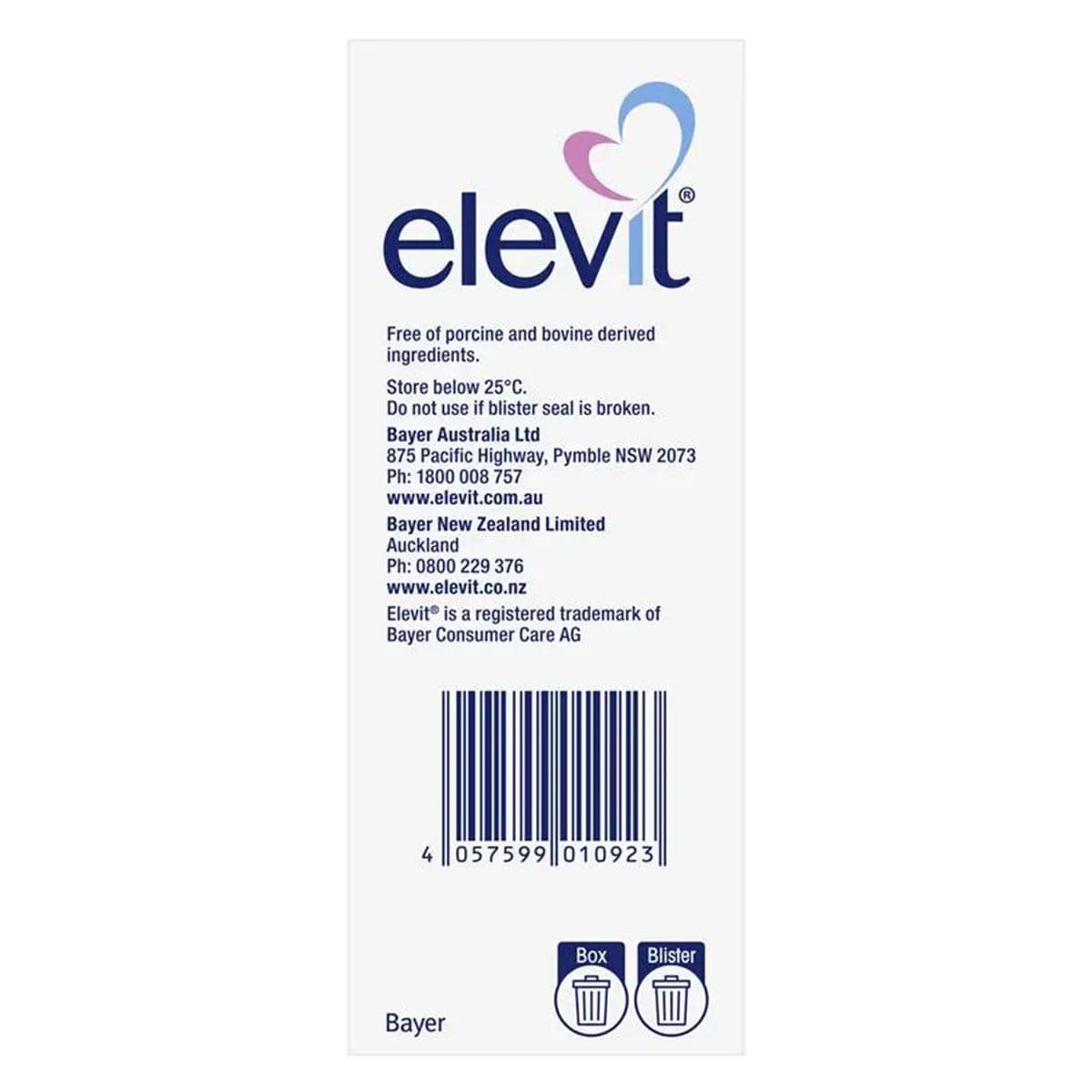Thumbnail Elevit Pre-conception & Pregnancy Multivitamin 100 Tablets (New Formula)