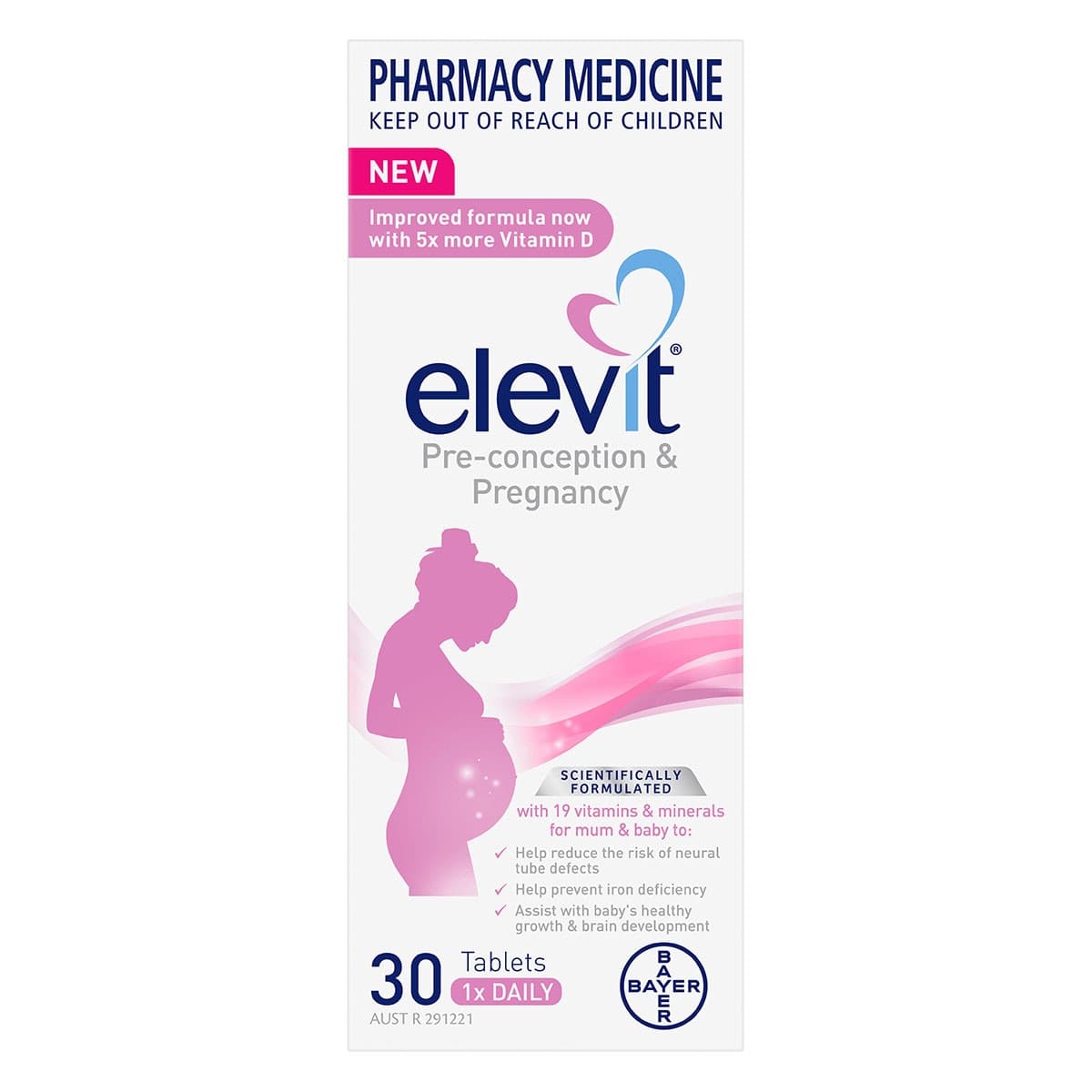 Thumbnail Elevit Pre-conception & Pregnancy Multivitamin 30 Tablets New Formula