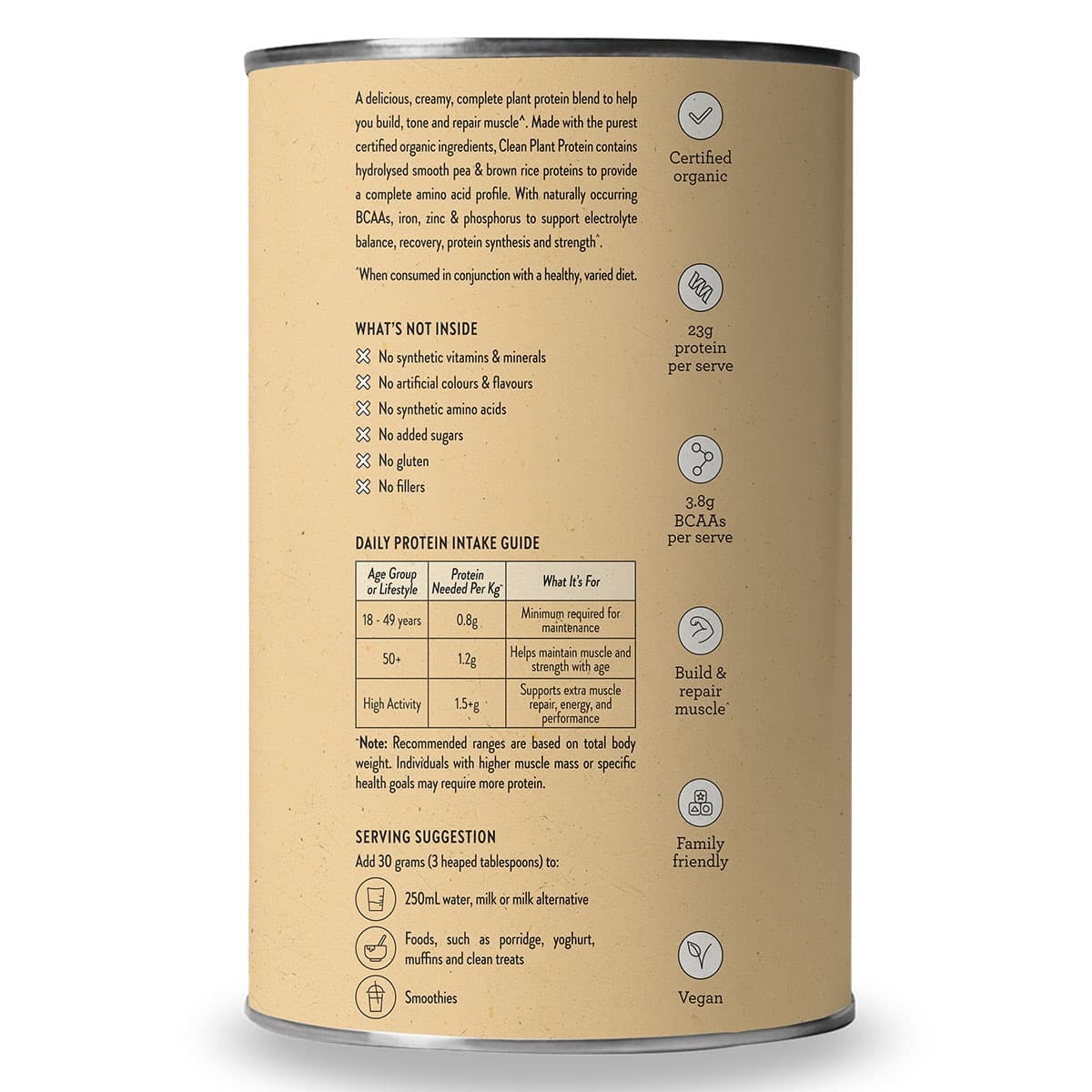 Thumbnail Nutra Naturals Clean Plant Protein Powder Vanilla 500g
