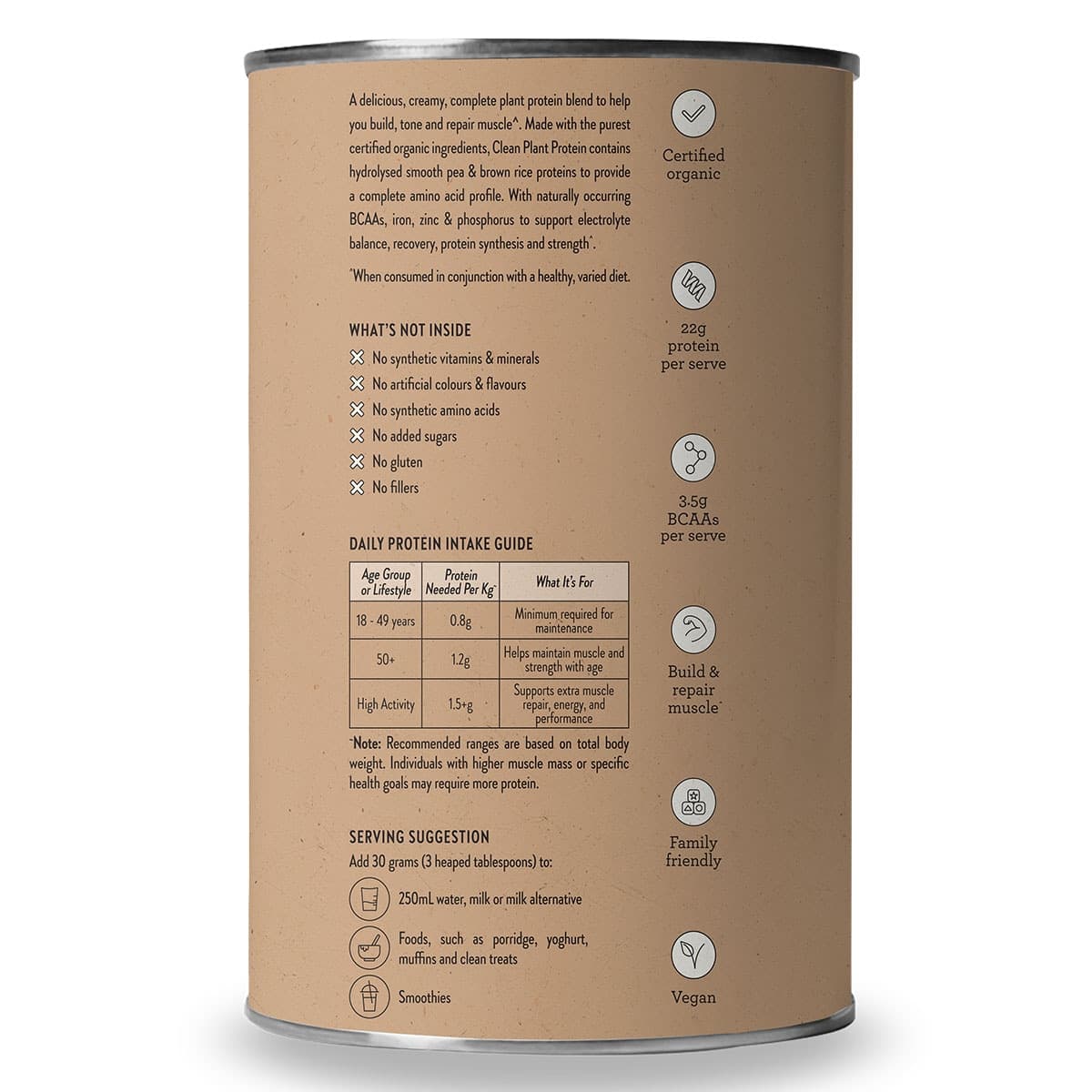 Thumbnail Nutra Naturals Clean Plant Protein Powder Chocolate 500g