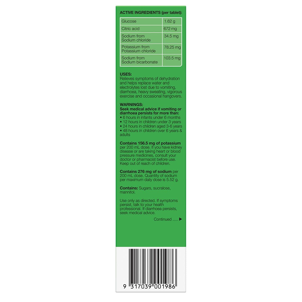Thumbnail Hydralyte Effervescent Electrolyte Tablets Pineapple 20 Pack