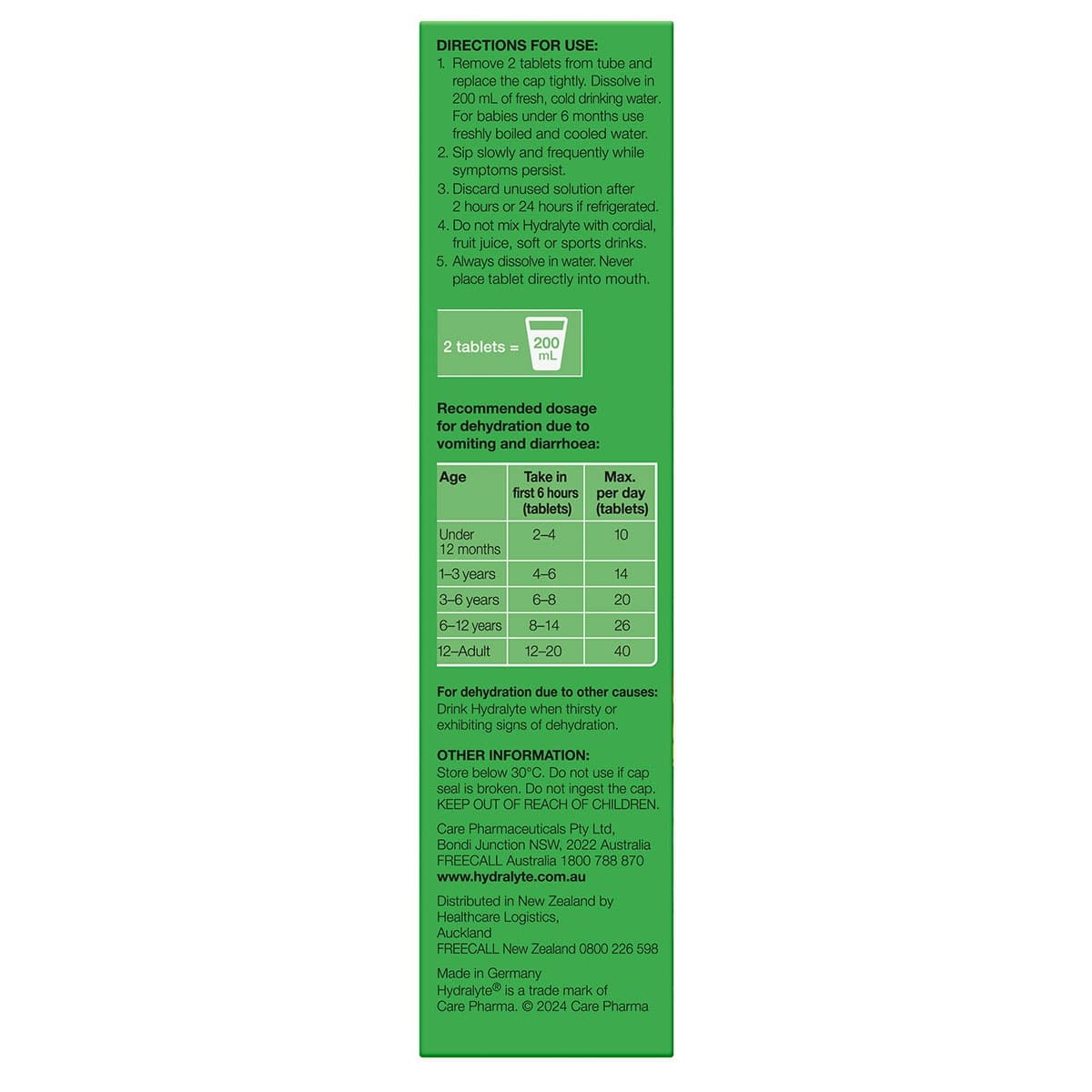 Thumbnail Hydralyte Effervescent Electrolyte Tablets Pineapple 20 Pack
