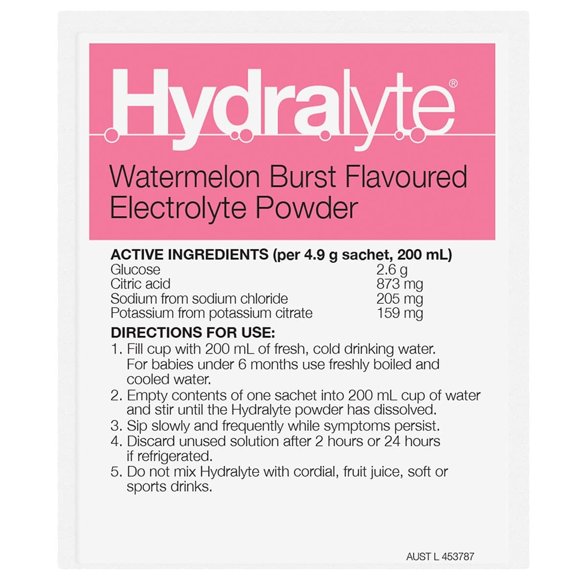 Thumbnail Hydralyte Electrolyte Powder Fruity Bliss Multi-Flavour 24 x 4.9g Sachets