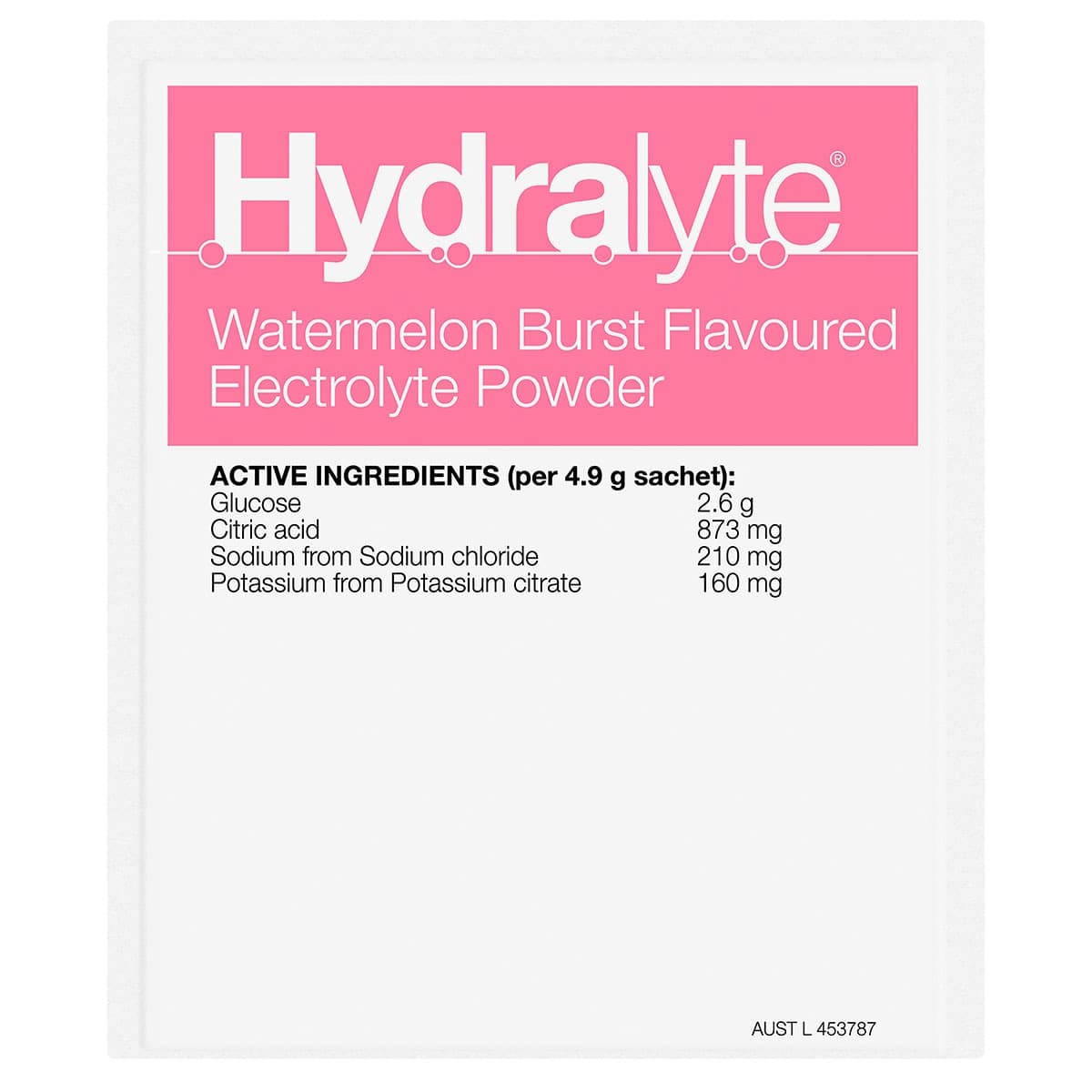 Thumbnail Hydralyte Electrolyte Powder Watermelon Burst 24 x 4.9g Sachets