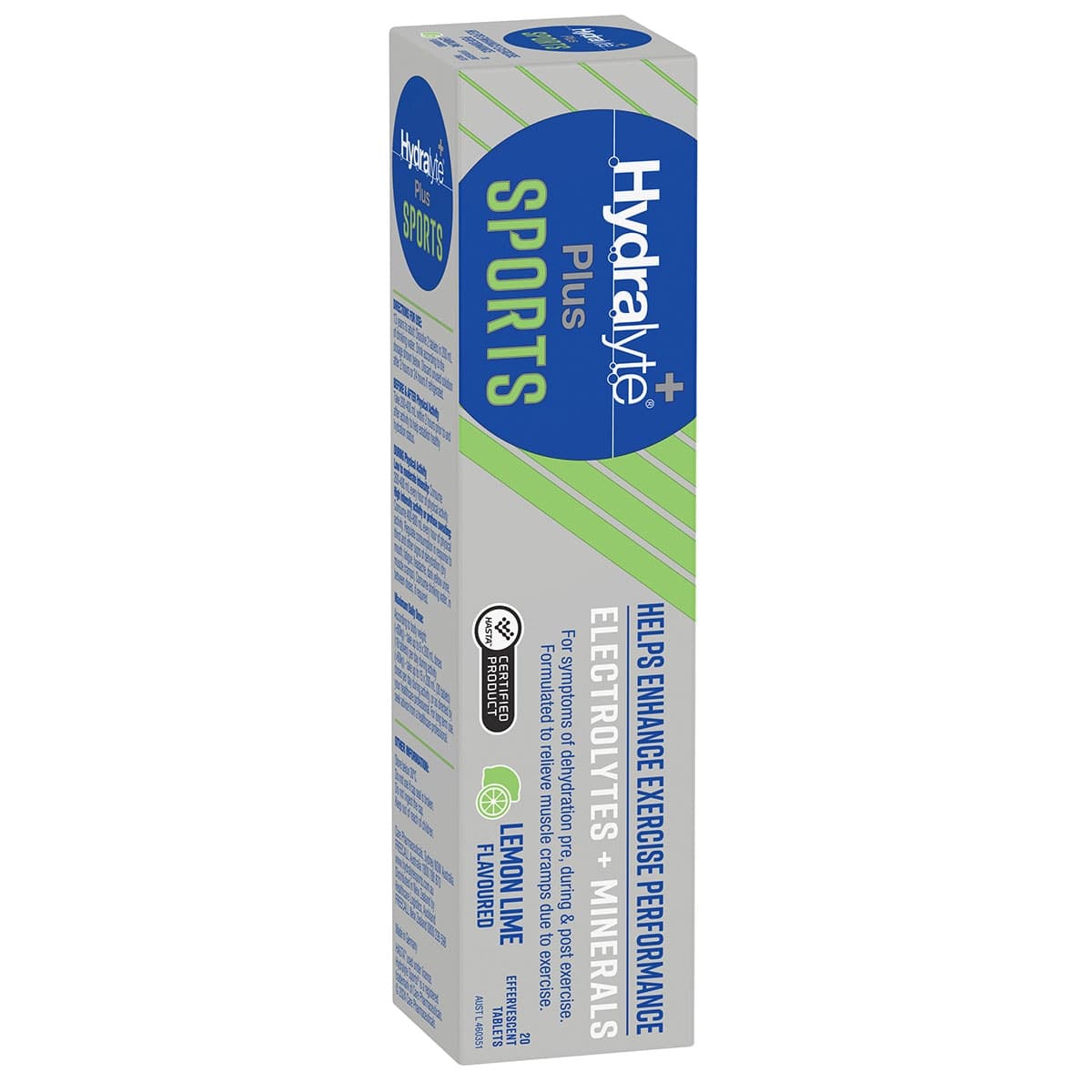 Thumbnail Hydralyte Plus Sports Effervescent Electrolyte Tablets Lemon Lime 20 Pack