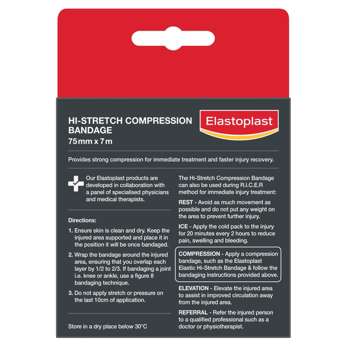 Thumbnail Elastoplast Sport Hi-Stretch Support & Compression Bandage 7.5cm x 7m Roll