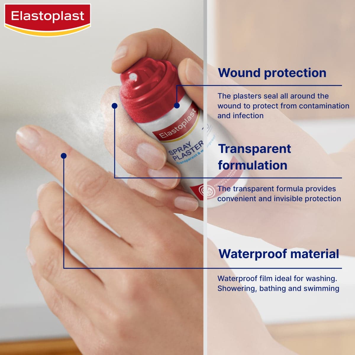Thumbnail Elastoplast Spray Plaster Waterproof & Transparent 40ml