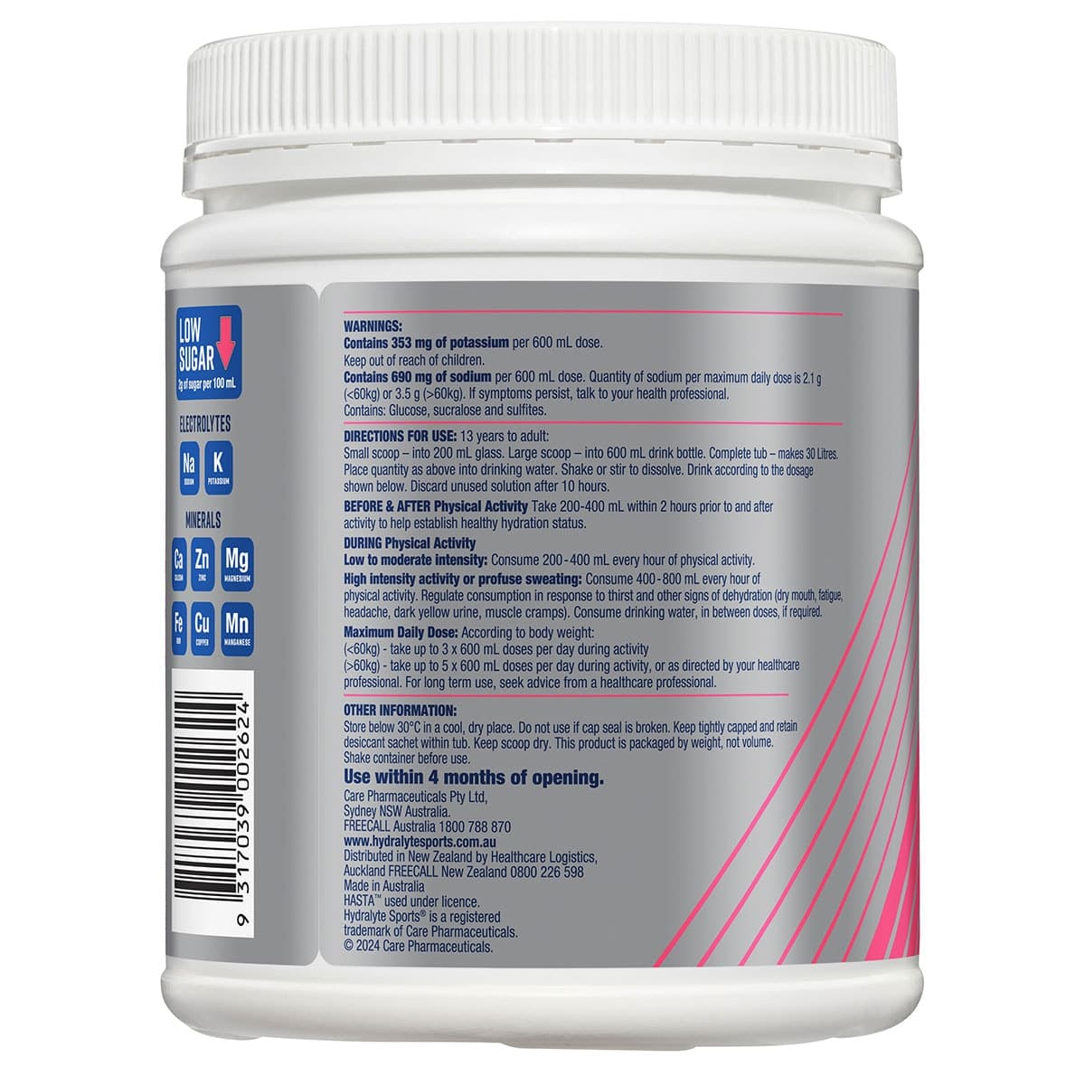 Thumbnail Hydralyte Plus Sports Electrolyte Powder Watermelon 900g