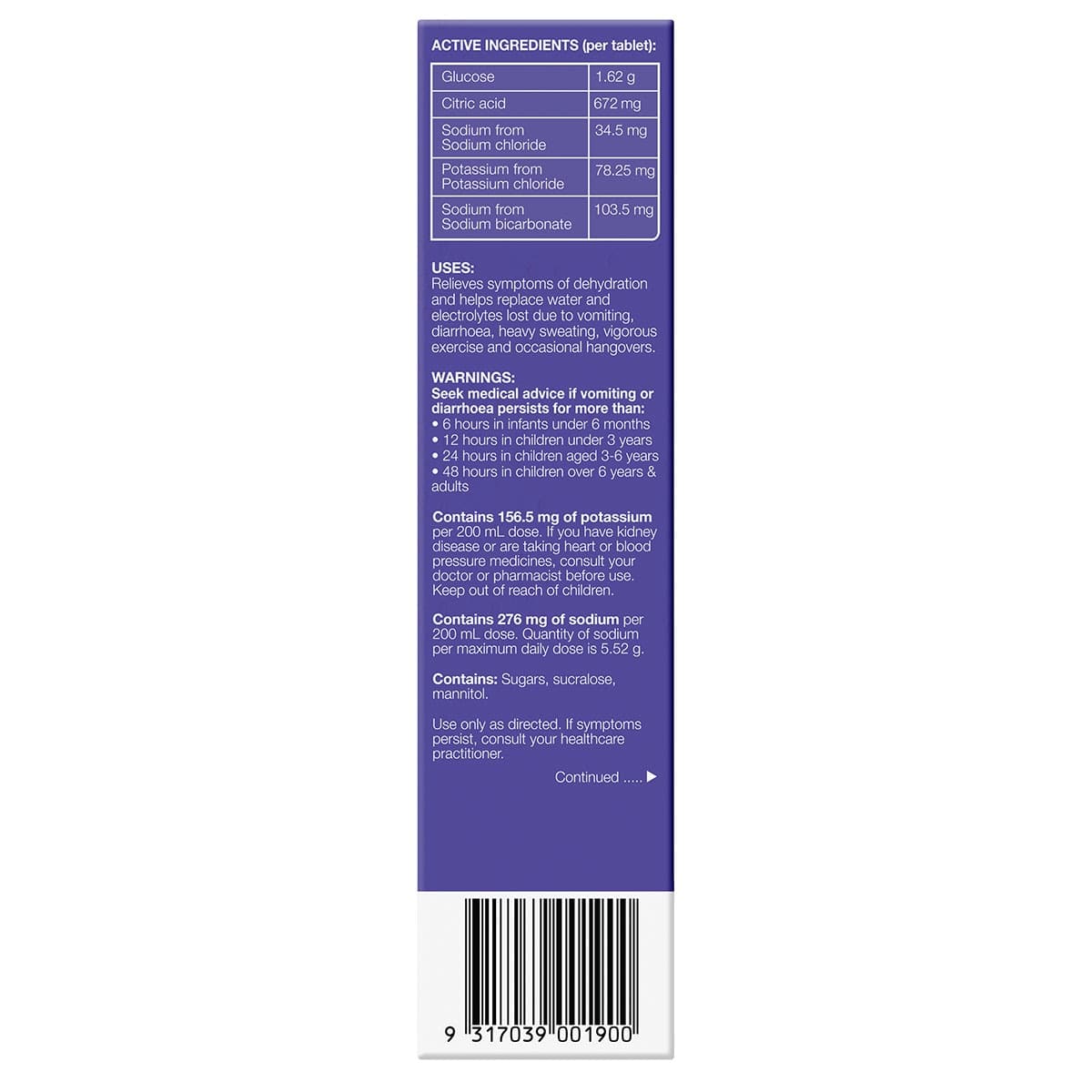 Thumbnail Hydralyte Effervescent Electrolyte Tablets Passionfruit 20 Pack