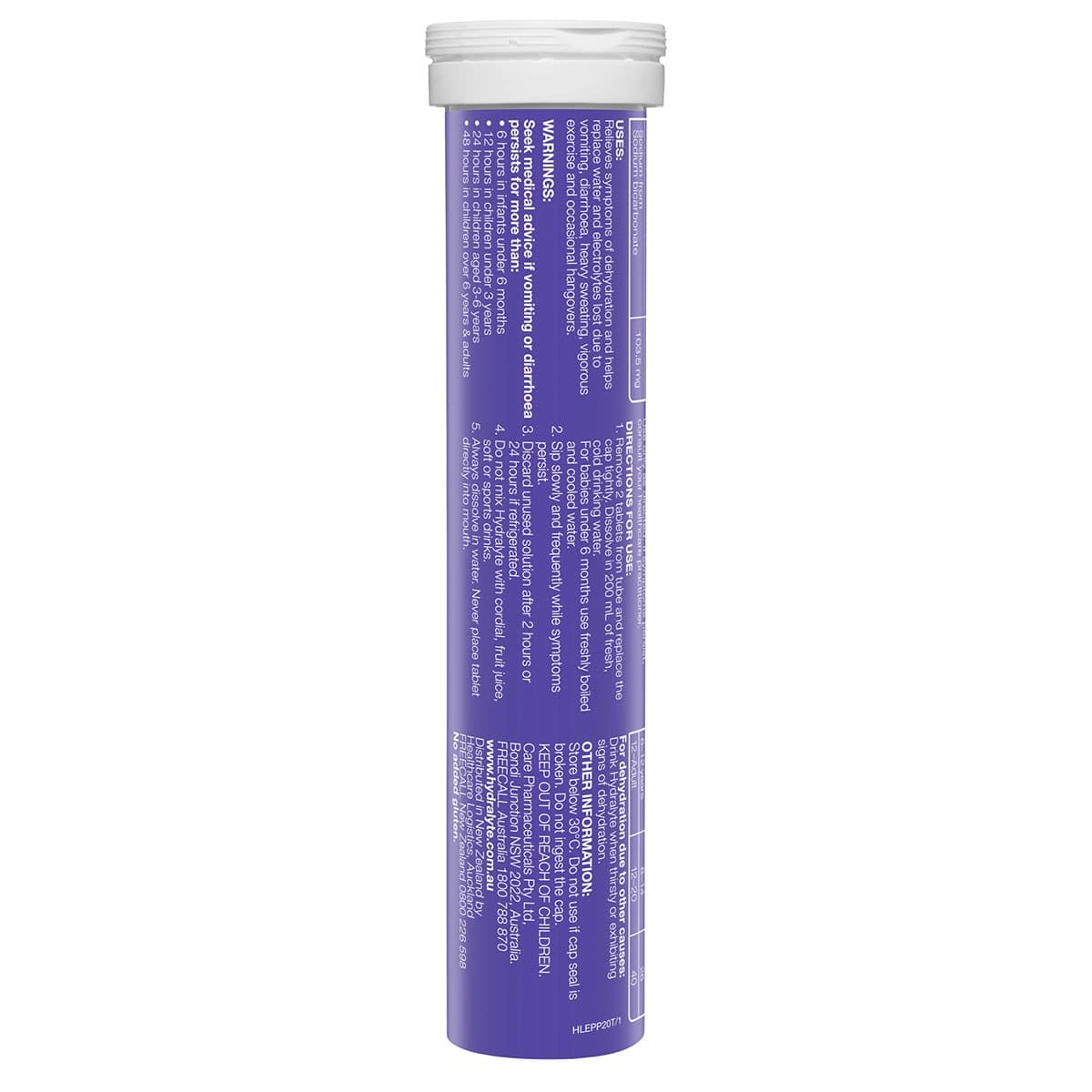 Thumbnail Hydralyte Effervescent Electrolyte Tablets Passionfruit 20 Pack