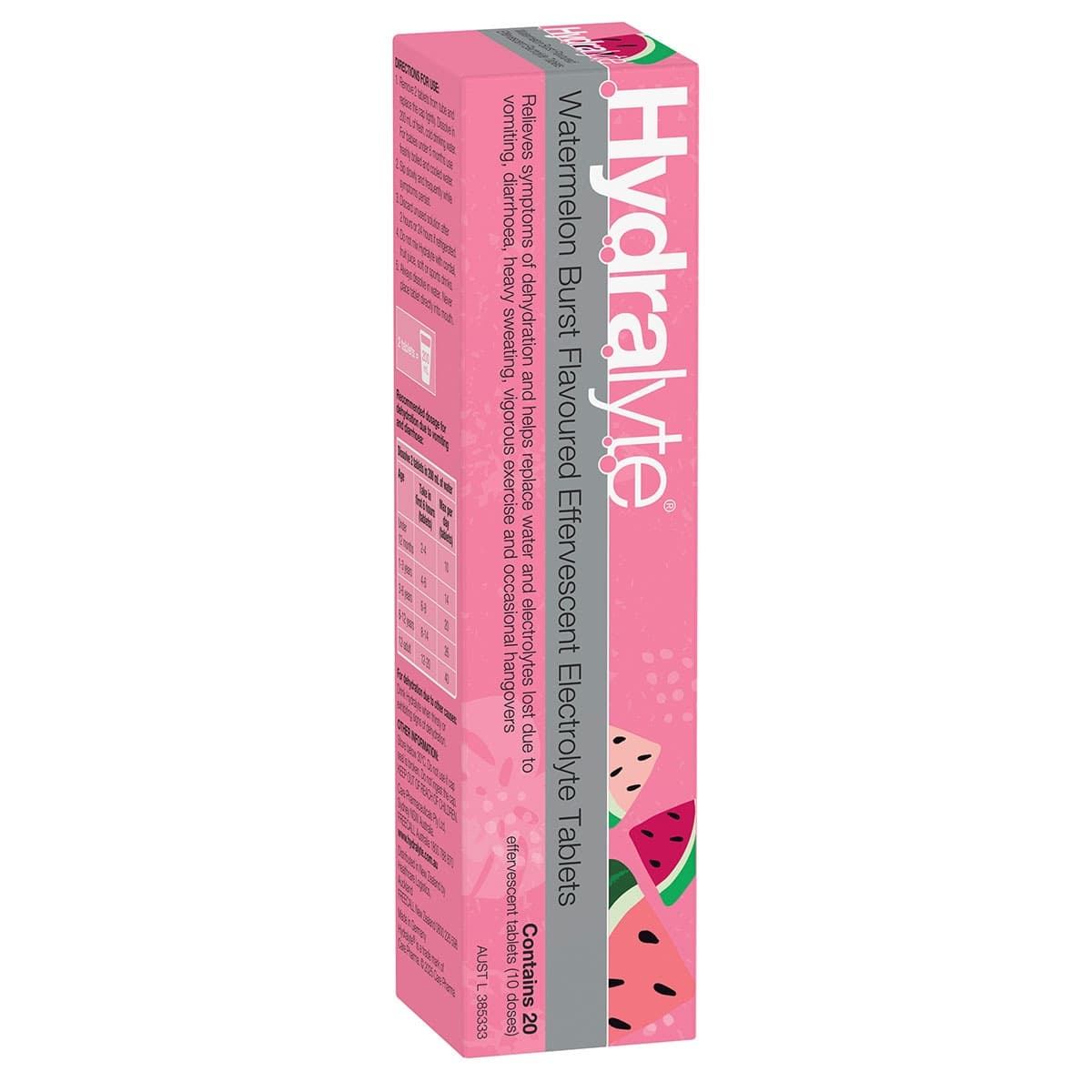 Thumbnail Hydralyte Effervescent Electrolyte Tablets Watermelon 20 Pack