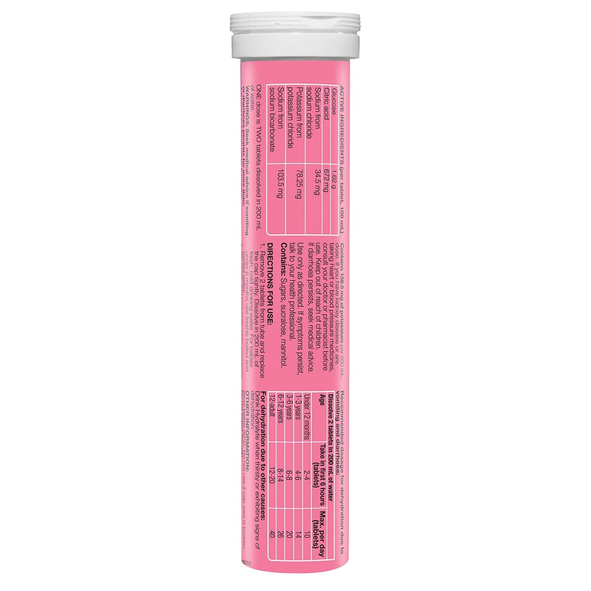 Thumbnail Hydralyte Effervescent Electrolyte Tablets Watermelon 20 Pack