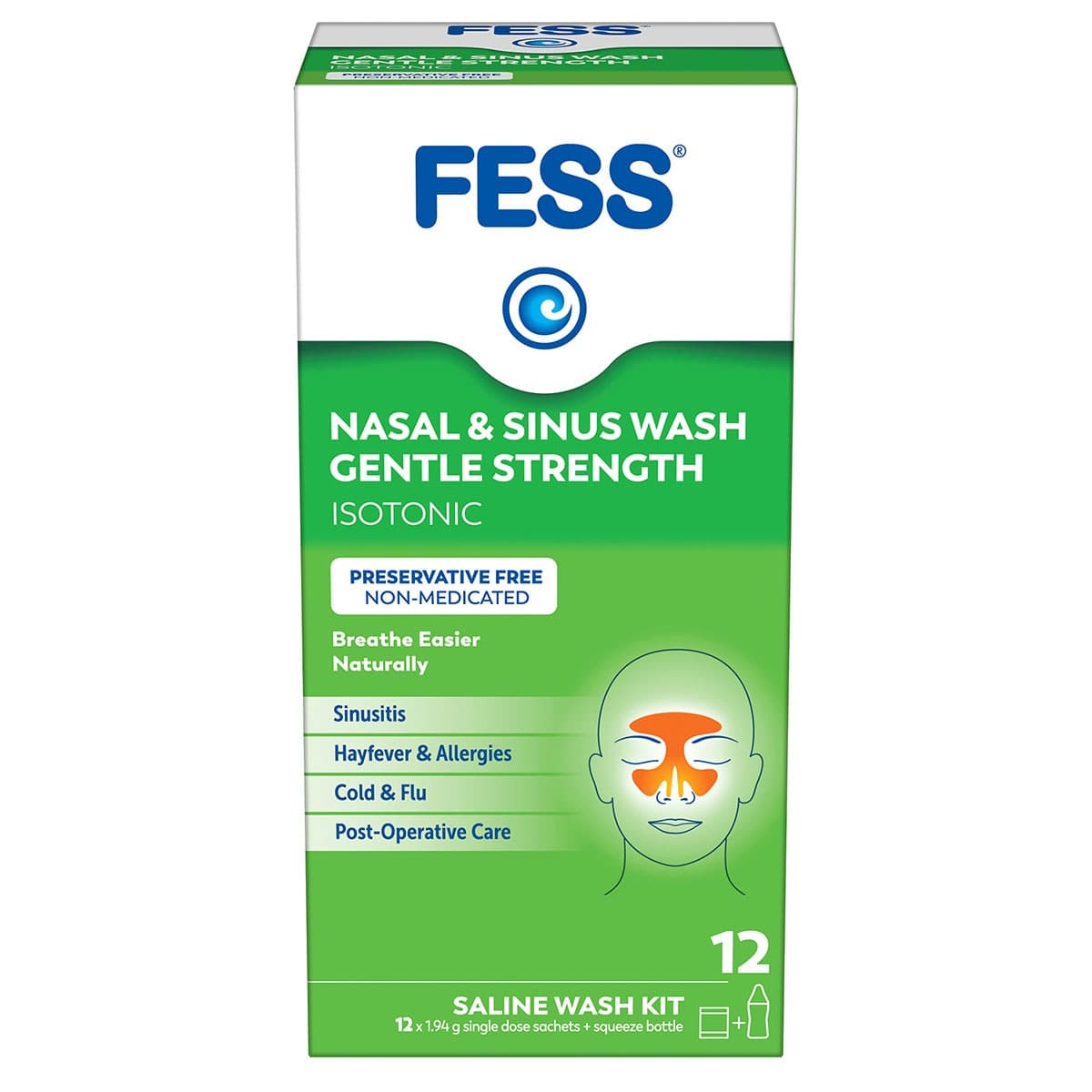 Thumbnail Fess Nasal & Sinus Wash Kit Gentle Strength 12 Sachets