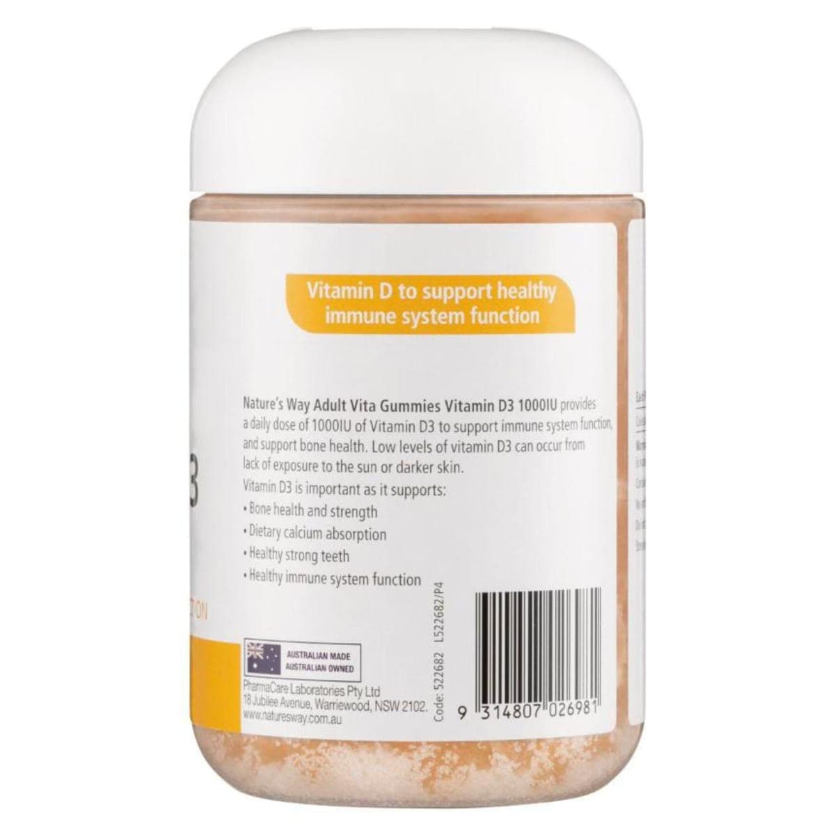 Thumbnail Nature's Way Adult Vita Gummies Vitamin D3 1000iu 120 Pack