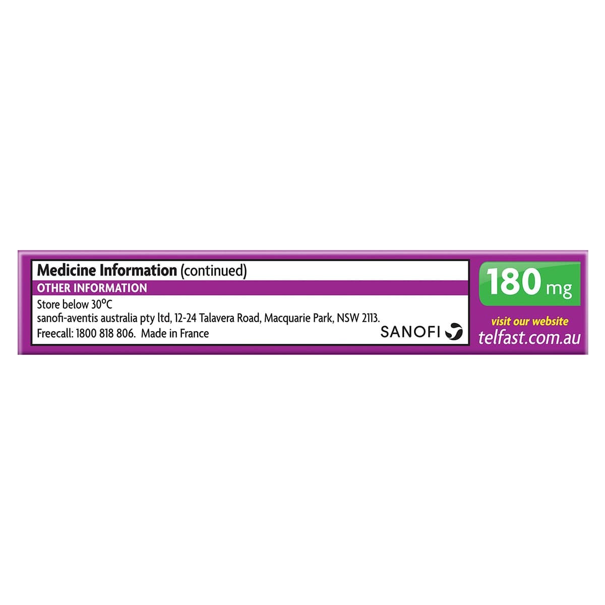 Thumbnail Telfast Allergy & Hayfever Relief 180mg 5 Tablets