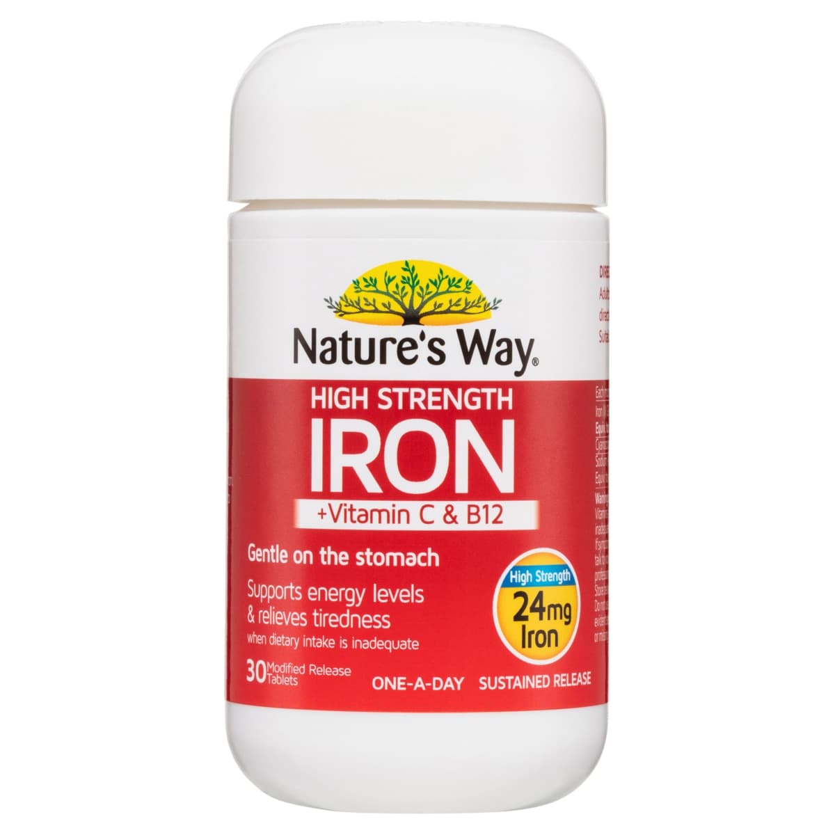 Thumbnail Nature's Way High Strength Iron + Vitamin C & B12 30 Tablets