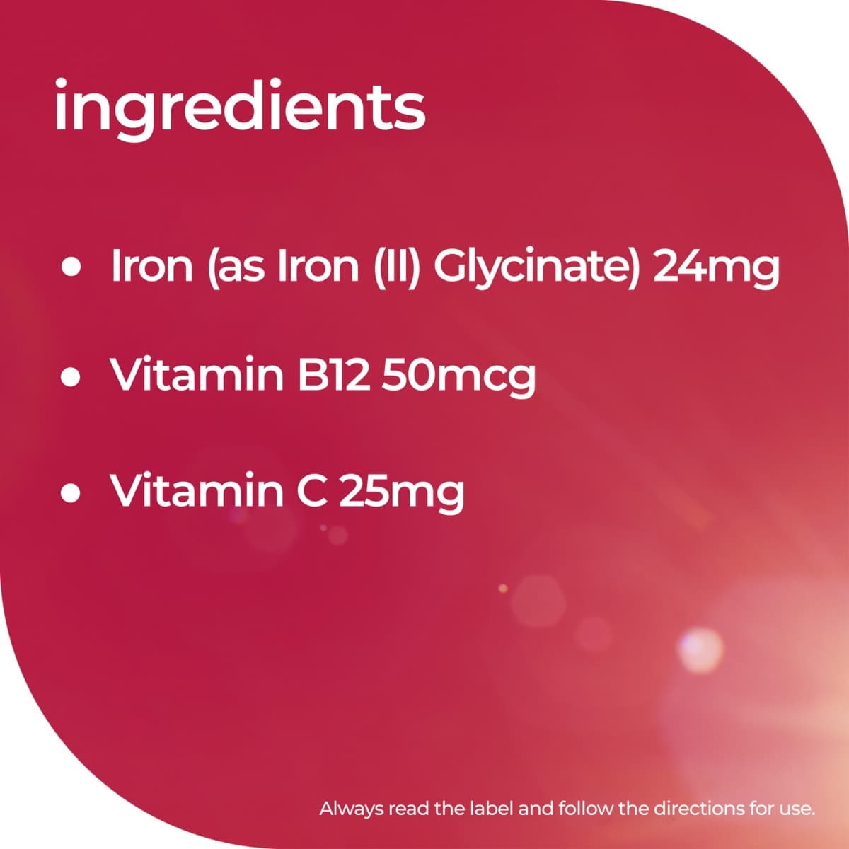 Thumbnail Nature's Way High Strength Iron + Vitamin C & B12 30 Tablets