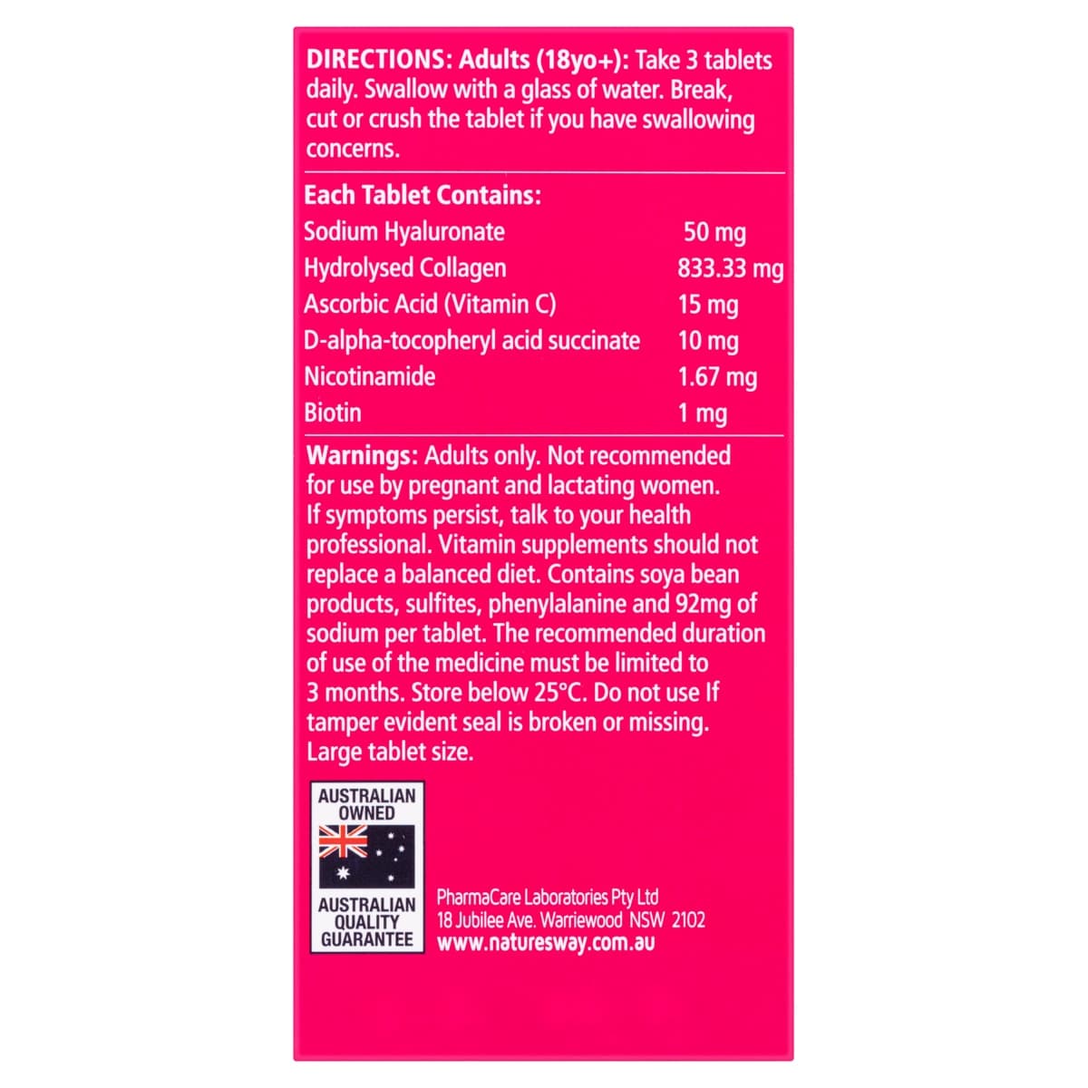 Thumbnail Nature's Way Beauty Collagen + Hyaluronic Acid 60 Tablets