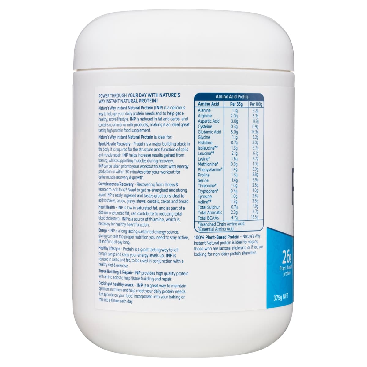 Thumbnail Nature's Way Instant Natural Plant Based Protein Powder Vanilla 375g