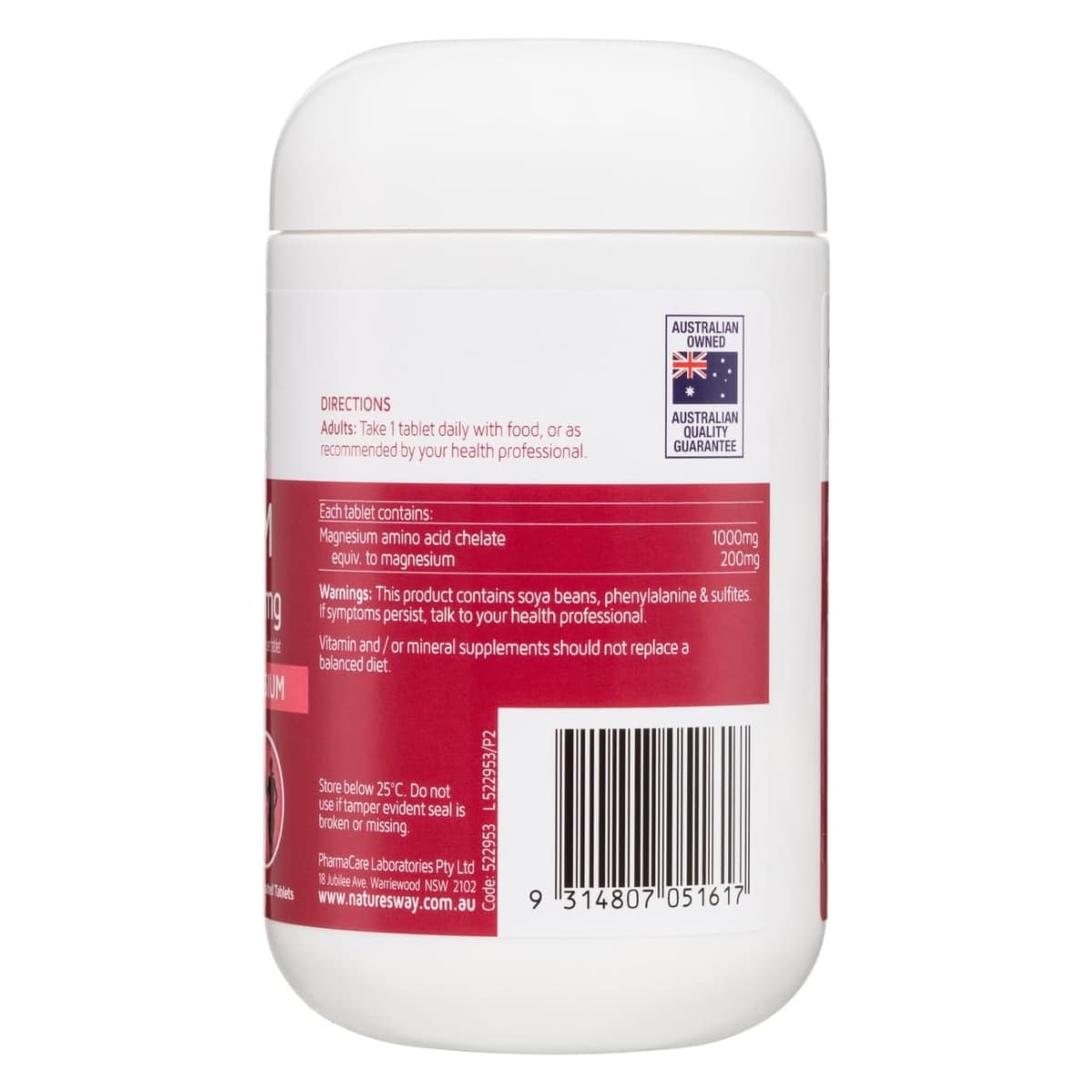 Thumbnail Nature's Way Magnesium Chelate 1000mg 100 Tablets