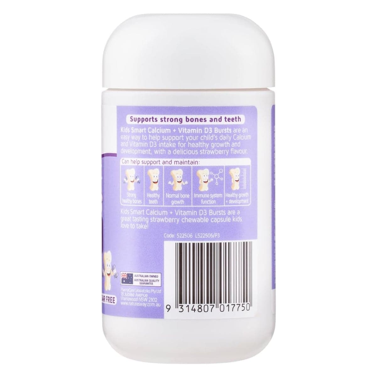 Thumbnail Nature's Way Kids Smart Bursts Calcium + D3 50 Chewable Capsules
