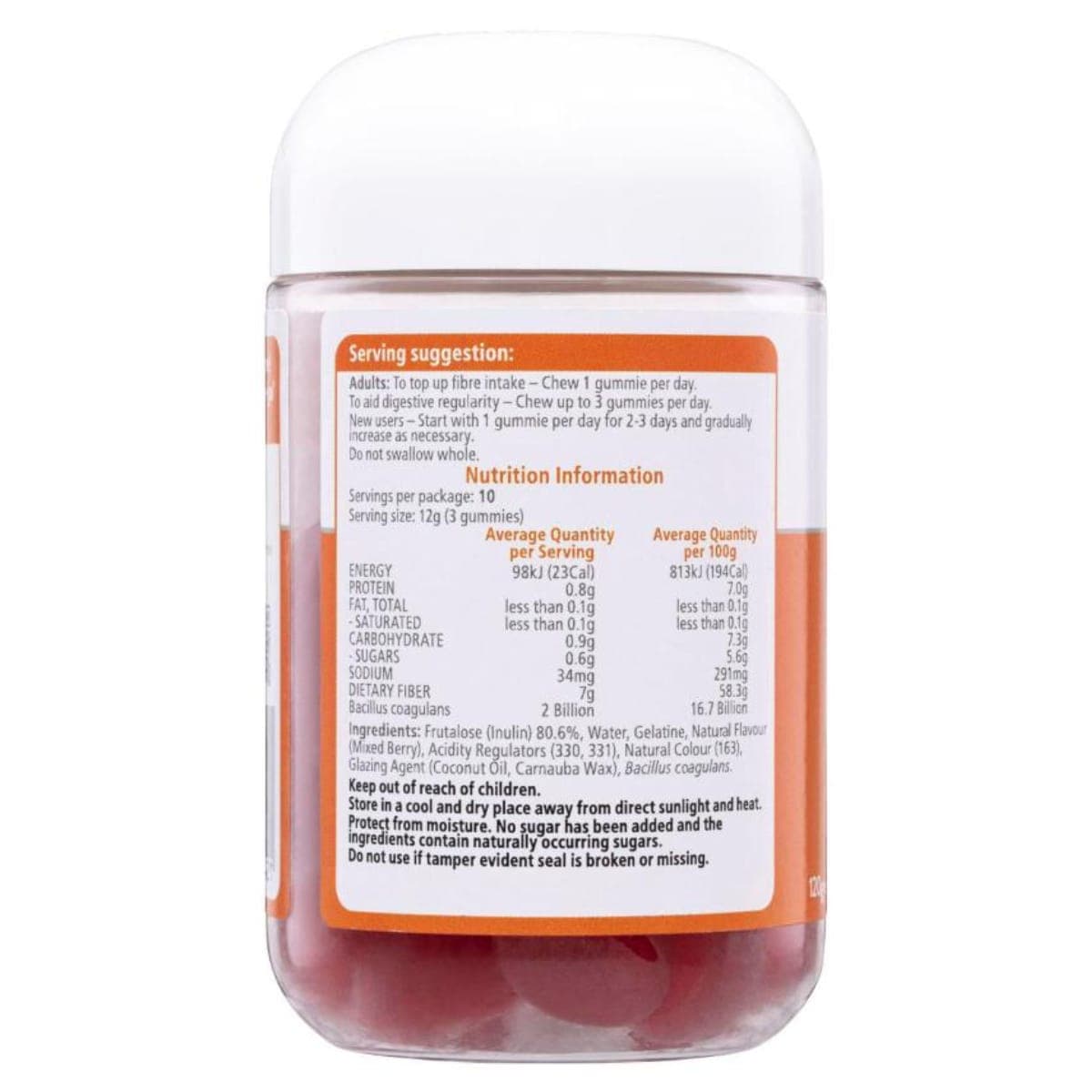 Thumbnail Nature's Way Adult Vita Gummies Fibre + Probiotics 30 Pack