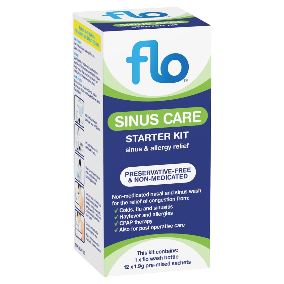 Thumbnail Flo Sinus Care Starter Kit with 12 Sachets & 1 Wash Bottle