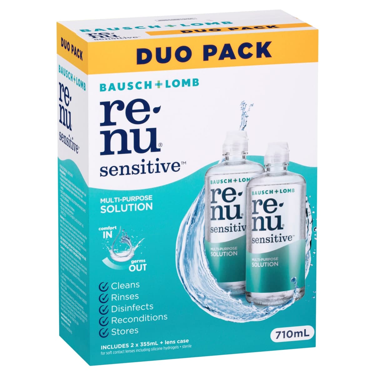 Thumbnail Bausch & Lomb Renu Sensitive Contact Lens Solution 2 x 355ml