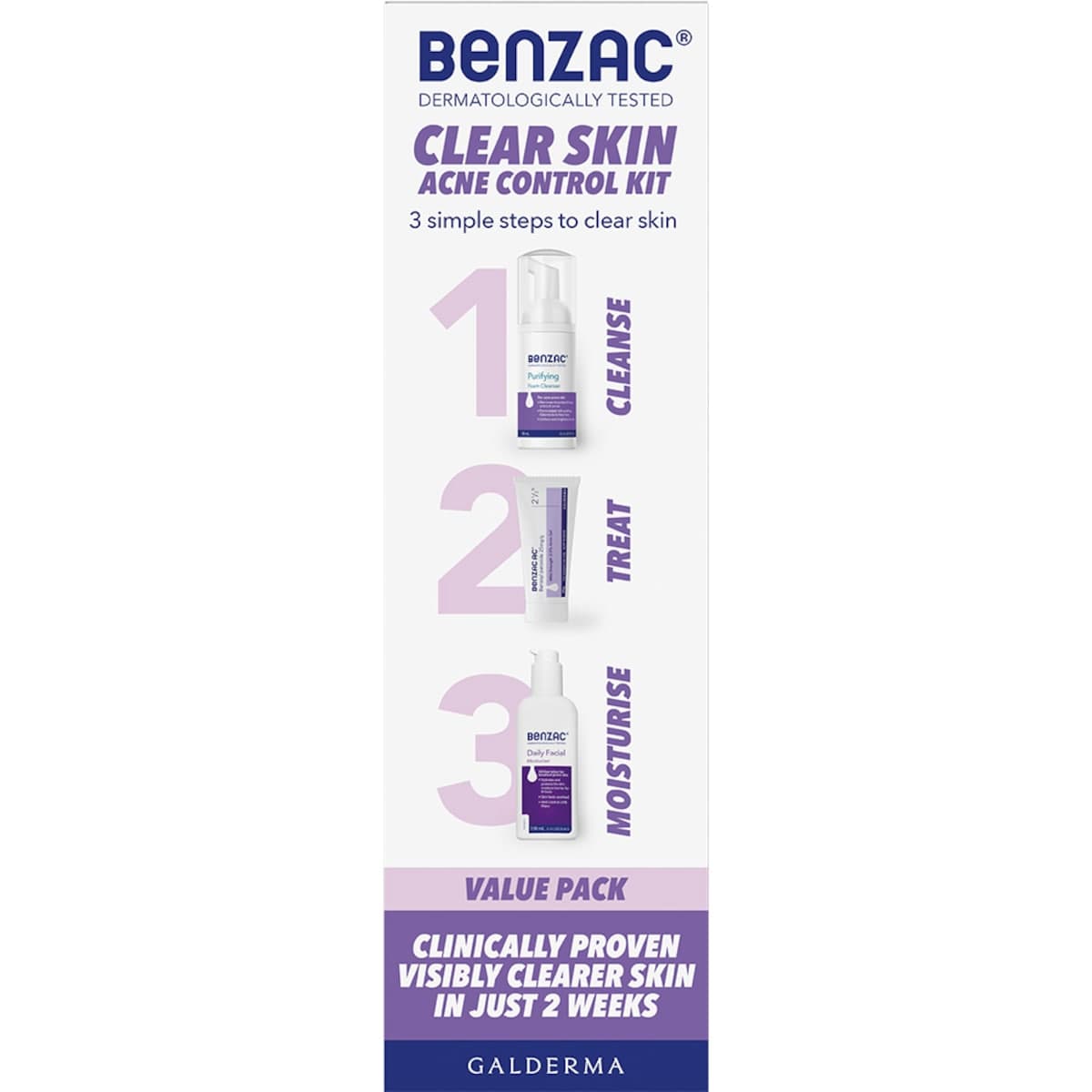 Thumbnail Benzac 3 Step Clear Skin Acne Control Kit