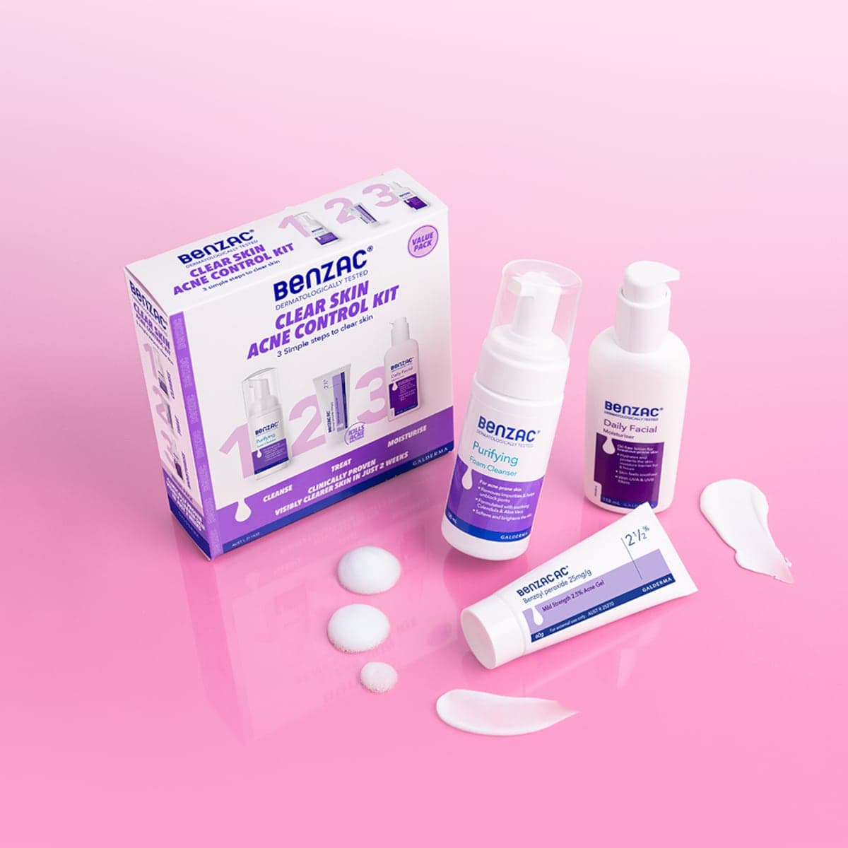 Thumbnail Benzac 3 Step Clear Skin Acne Control Kit