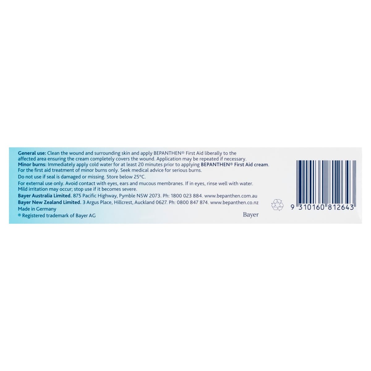 Thumbnail Bepanthen First Aid Antiseptic Cream 100g