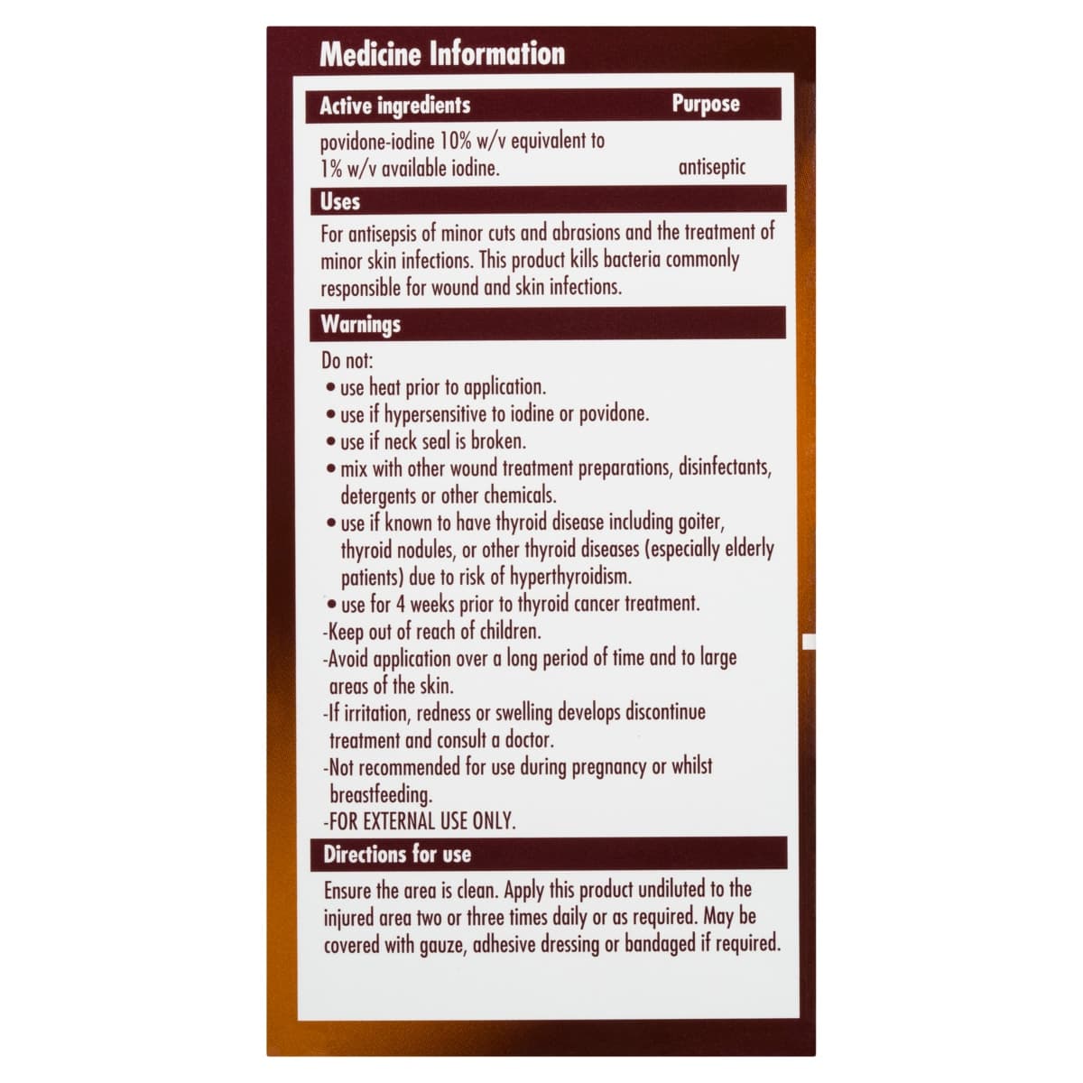 Thumbnail Betadine Antiseptic Topical Solution 100ml