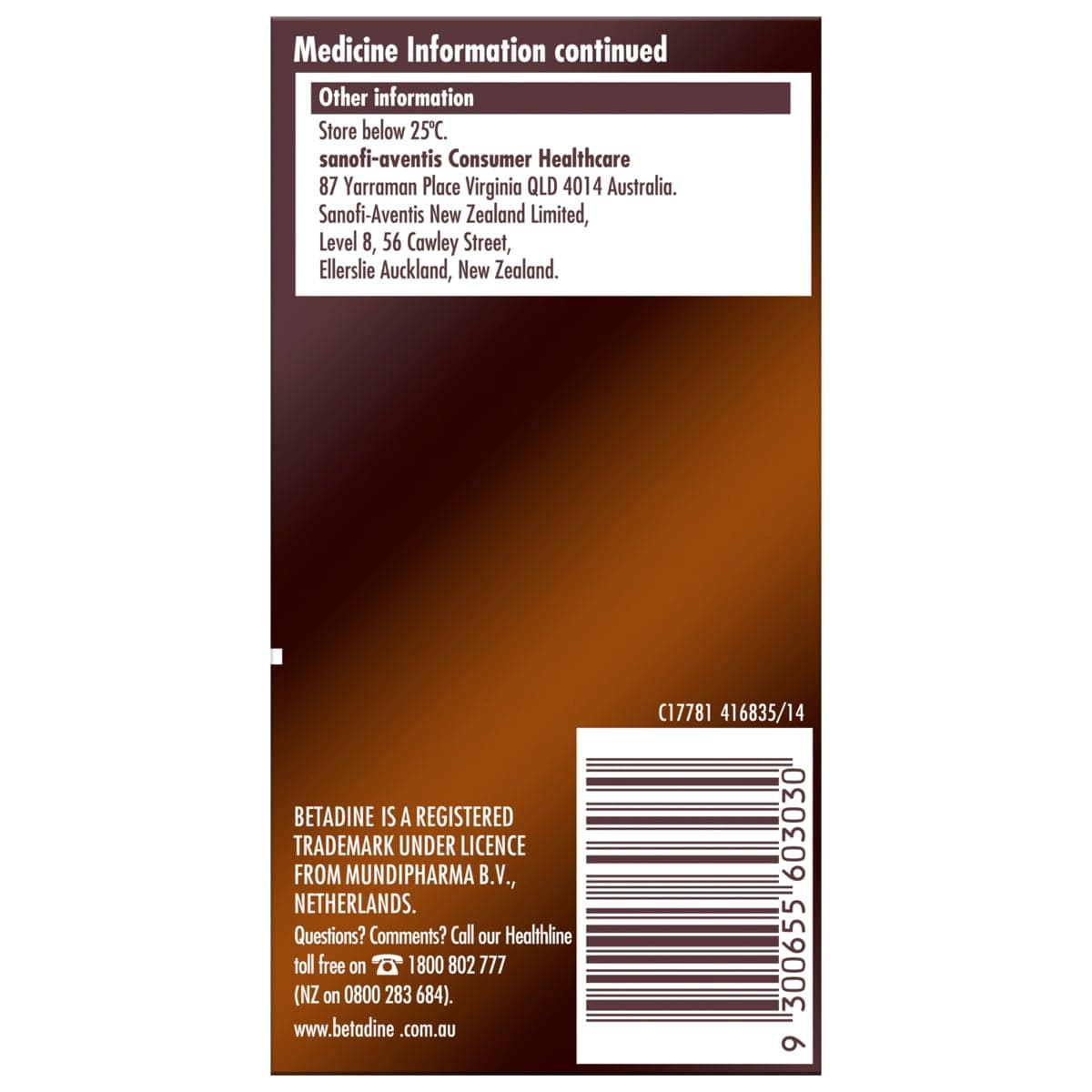Thumbnail Betadine Antiseptic Topical Solution 100ml