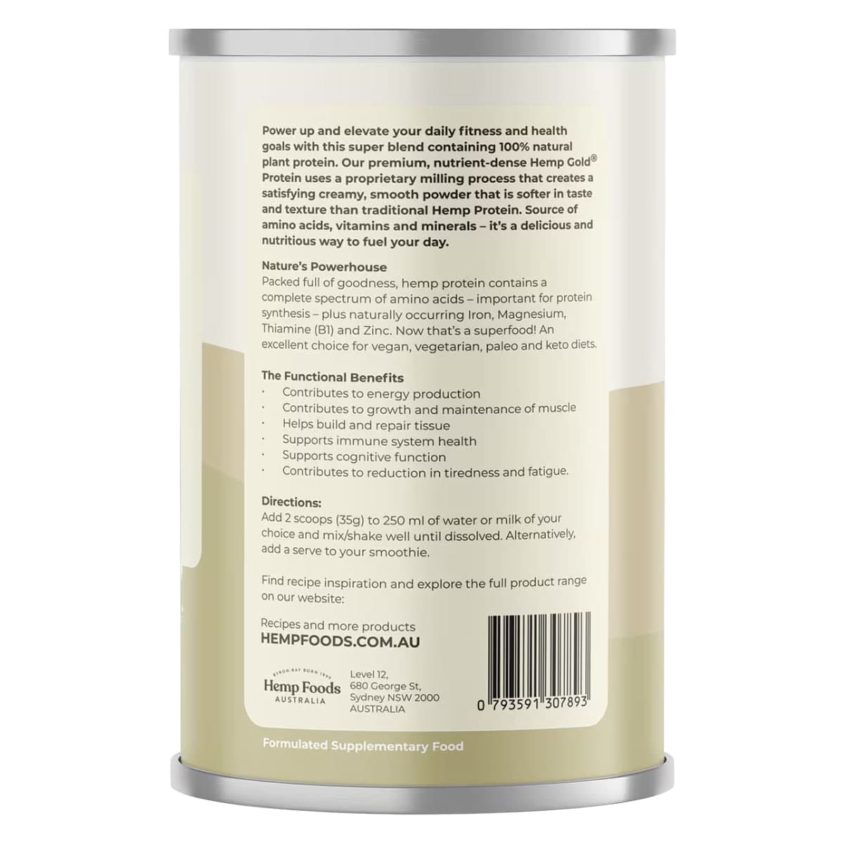 Thumbnail Hemp Foods Australia Organic Hemp Protein Powder Natural 420g