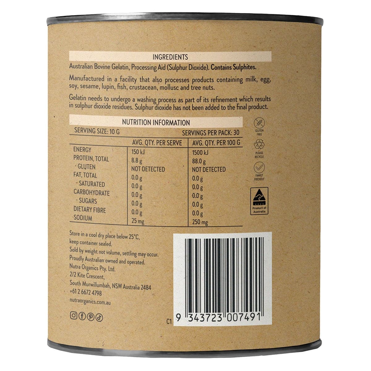 Thumbnail Nutra Naturals Australian Gelatin Powder 300g