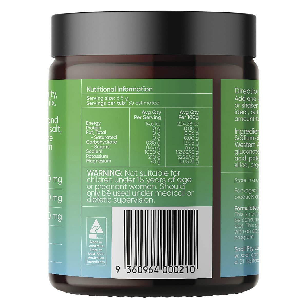 Thumbnail Sodii Everyday Hydration Salts Salty Kiwi 185g