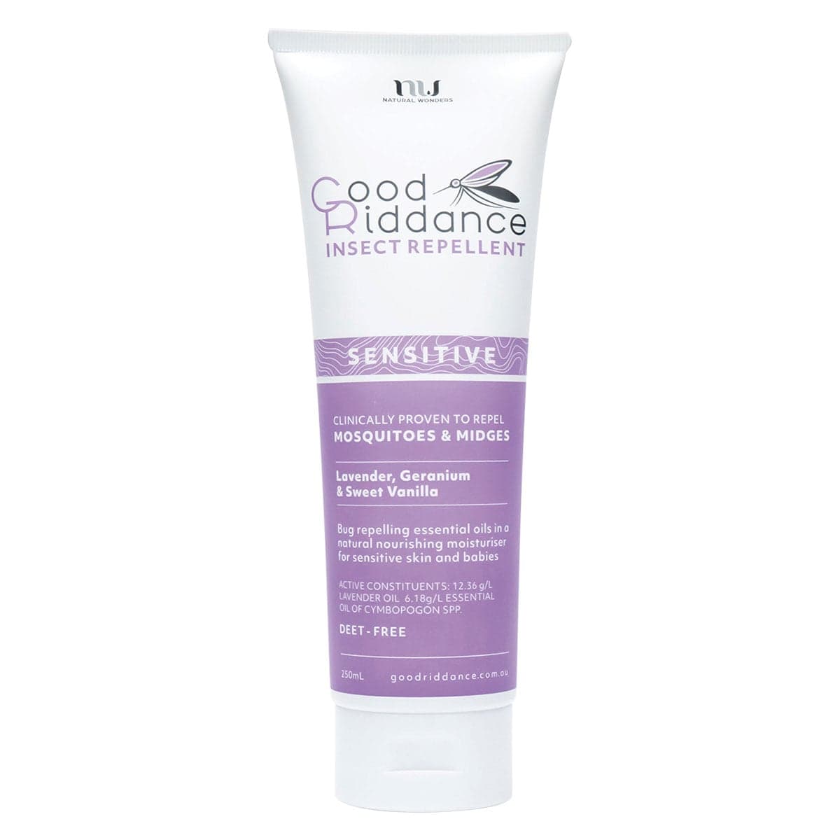 Thumbnail Good Riddance Insect Repellent Lotion Sensitive 250ml Tube
