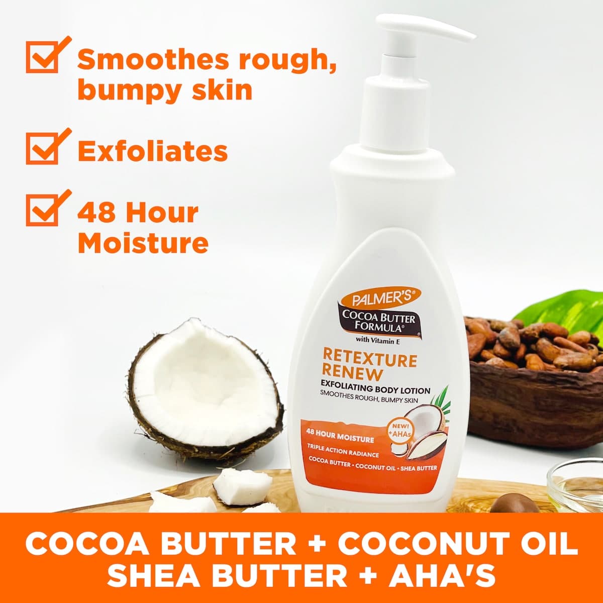 Thumbnail Palmers Cocoa Butter Retexture & Renew Exfoliating Body Lotion 400ml
