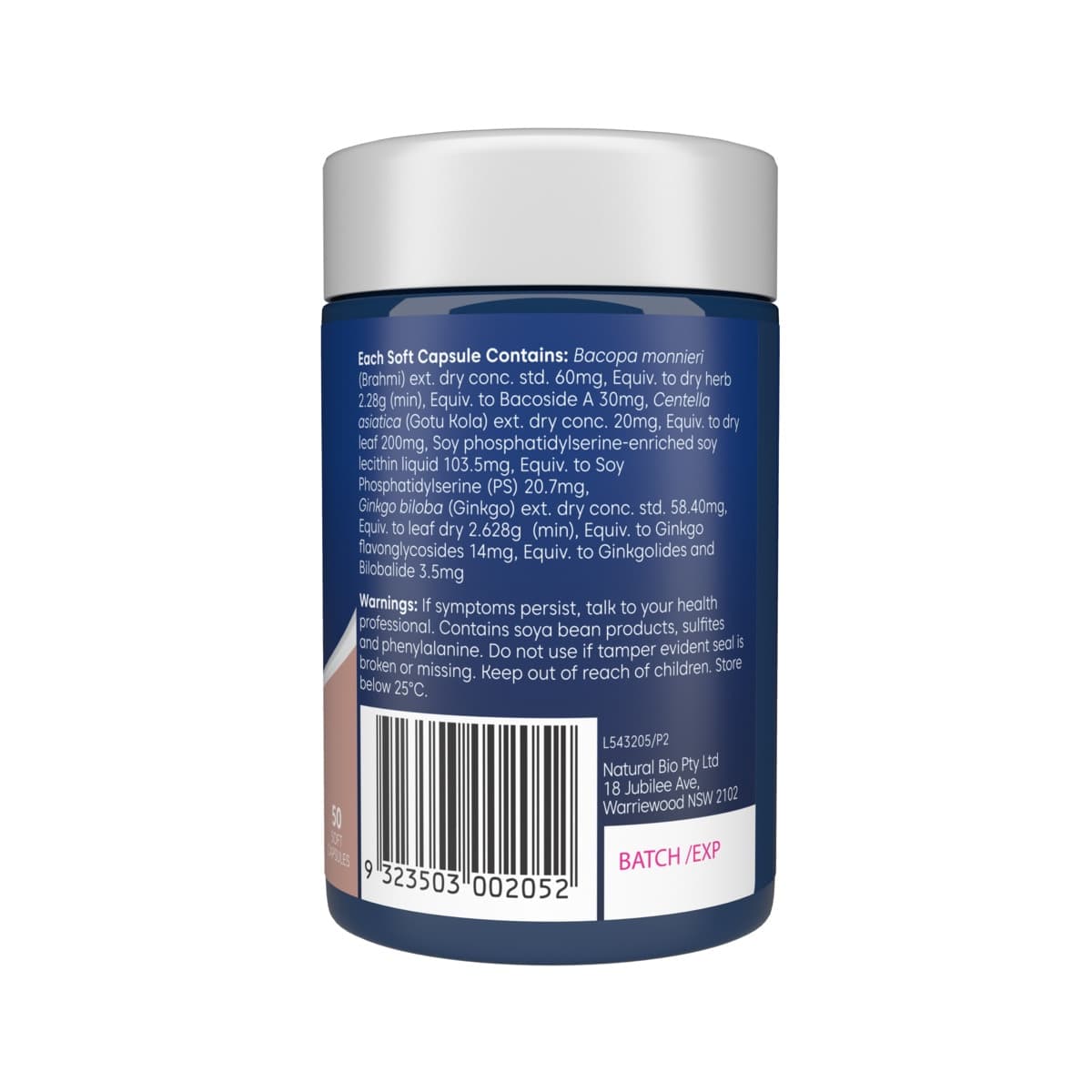 Thumbnail Bioglan Brahmi + PS + Ginkgo Focus 50 Capsules