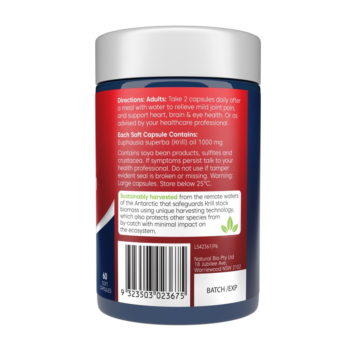 Thumbnail Bioglan Red Krill Oil Double Strength 1000mg 60 Capsules
