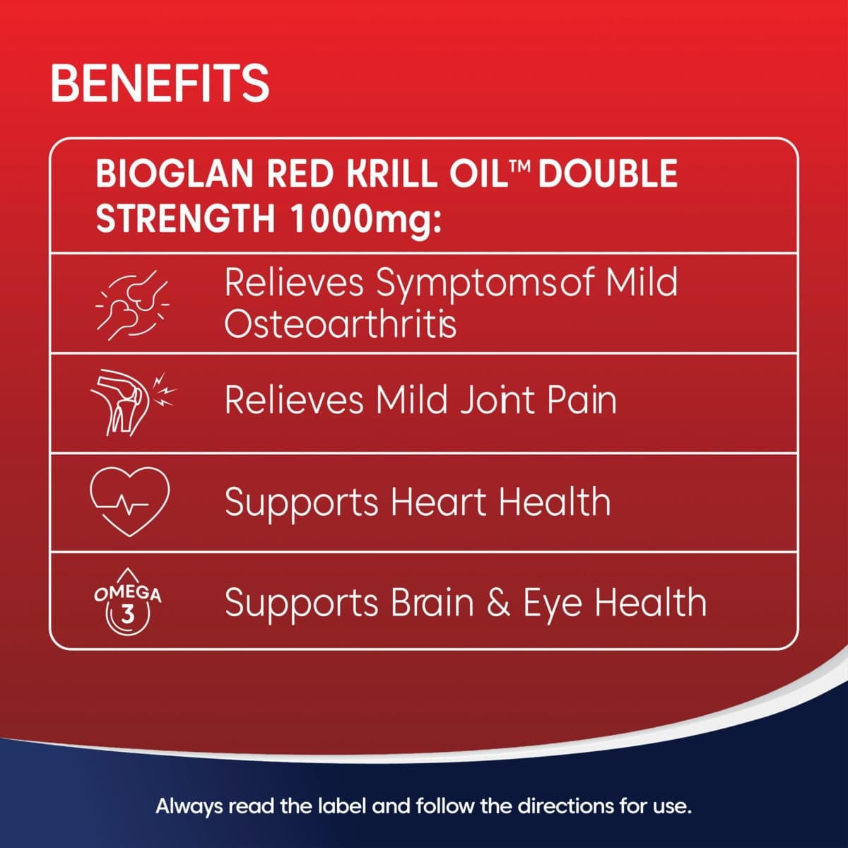 Thumbnail Bioglan Red Krill Oil Double Strength 1000mg 60 Capsules